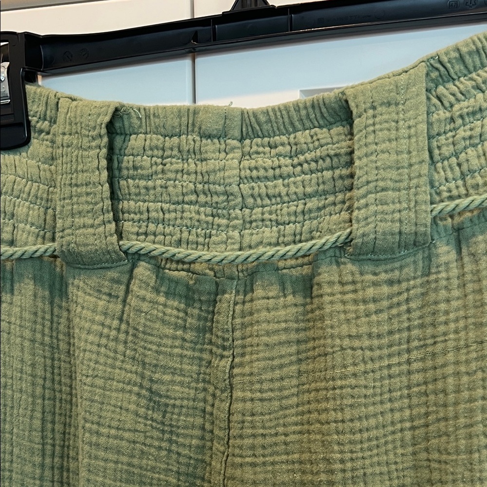 Green Wide-Leg Pants M - Picture 5 of 5